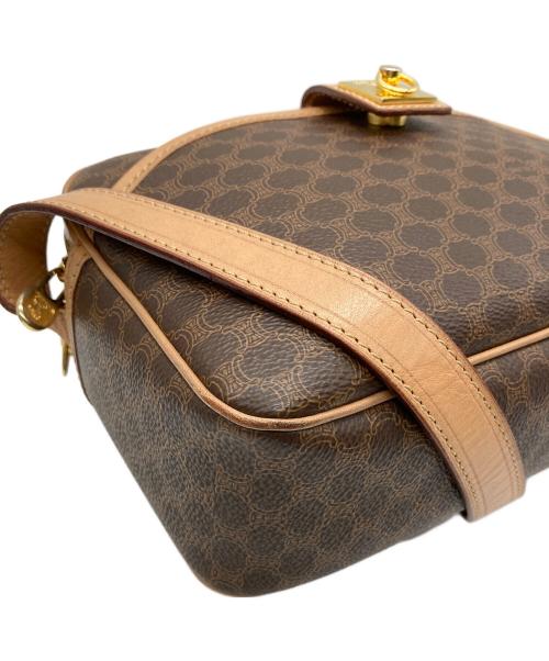 CELINE（セリーヌ）CELINE (セリーヌ) マカダムショルダーバッグ ブラウンの古着・服飾アイテム