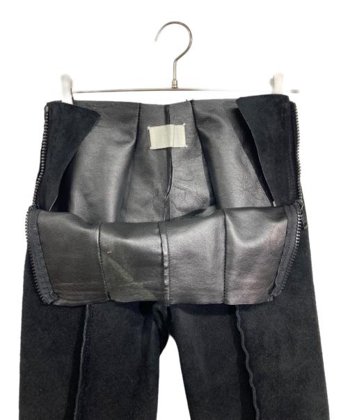 Maison Martin Margiela（メゾンマルタンマルジェラ）Maison Martin Margiela (メゾンマルタンマルジェラ) スウェードパンツ ブラック サイズ:38の古着・服飾アイテム
