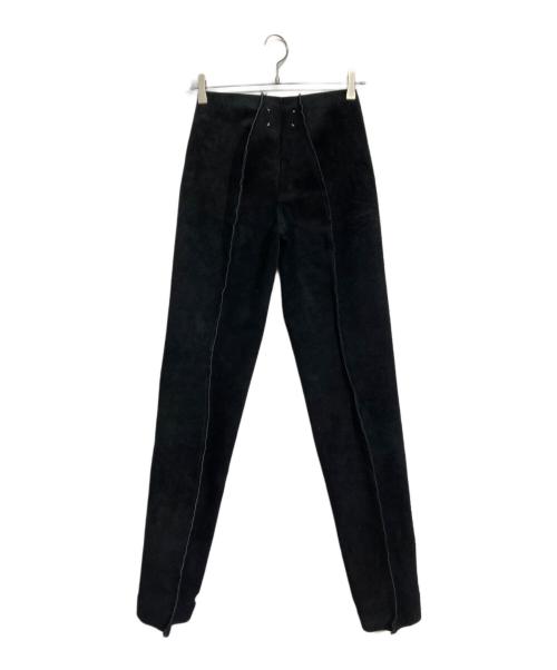 Maison Martin Margiela（メゾンマルタンマルジェラ）Maison Martin Margiela (メゾンマルタンマルジェラ) スウェードパンツ ブラック サイズ:38の古着・服飾アイテム