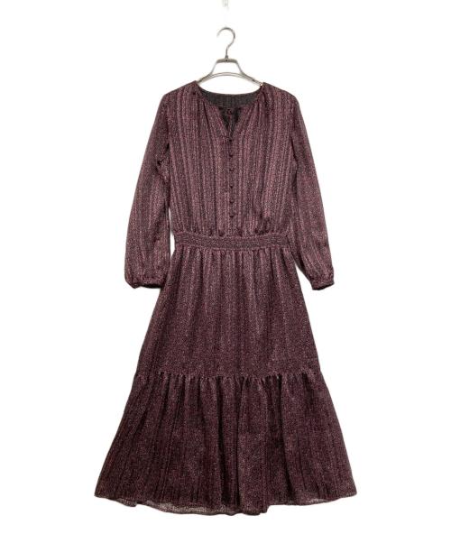 Leilian（レリアン）Leilian (レリアン) 長袖ワンピース パープル サイズ:9の古着・服飾アイテム