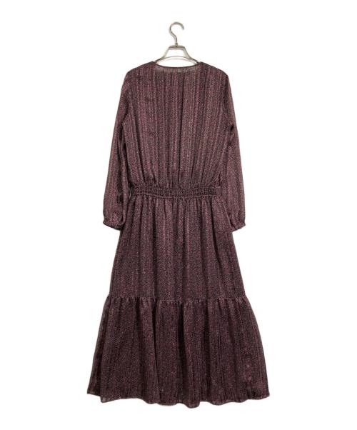 Leilian（レリアン）Leilian (レリアン) 長袖ワンピース パープル サイズ:9の古着・服飾アイテム