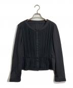 Leilianレリアン）の古着「フロントギャザーブラウス」｜ブラック