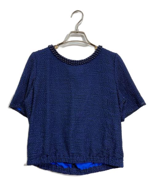 Leilian（レリアン）Leilian (レリアン) ビジューセットアップ ネイビー サイズ:9の古着・服飾アイテム