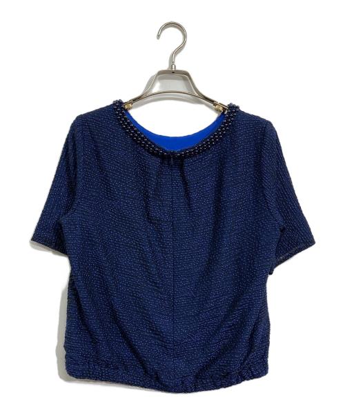 Leilian（レリアン）Leilian (レリアン) ビジューセットアップ ネイビー サイズ:9の古着・服飾アイテム