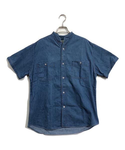 orSlow（オアスロウ）orSlow (オアスロウ) BEAMS BOY (ビームスボーイ) スタンドカラー半袖デニムシャツ ブルー サイズ:1の古着・服飾アイテム