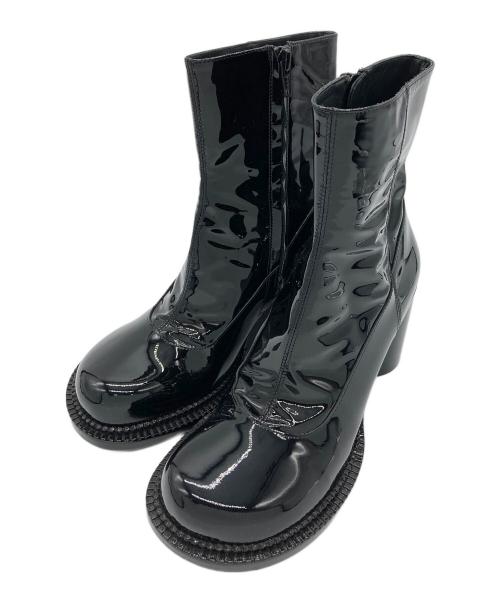 Maison Margiela（メゾンマルジェラ）Maison Margiela (メゾンマルジェラ) エナメルブーツ ブラック サイズ:37の古着・服飾アイテム