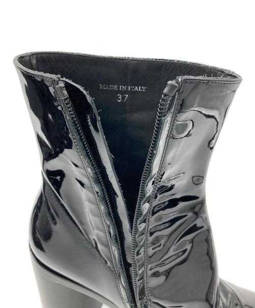 Maison Margiela（メゾンマルジェラ）Maison Margiela (メゾンマルジェラ) エナメルブーツ ブラック サイズ:37の古着・服飾アイテム