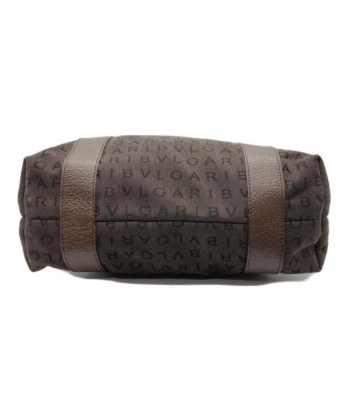 BVLGARI（ブルガリ）BVLGARI (ブルガリ) ロゴマニアキャンバスミニトートバッグ ブラウンの古着・服飾アイテム