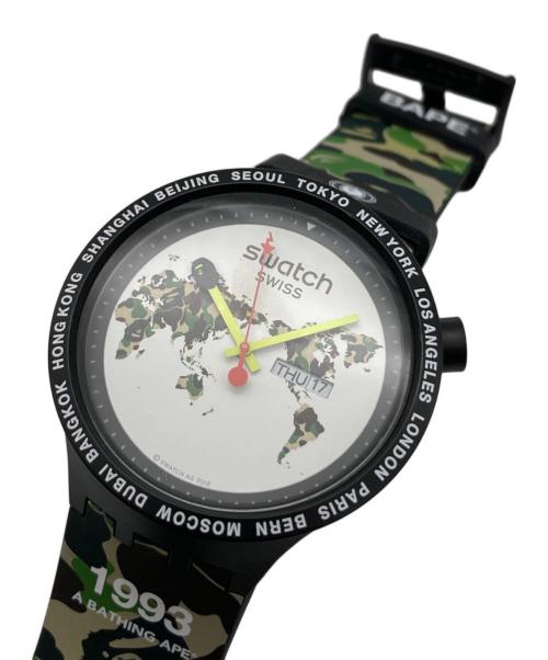 SWATCH（スウォッチ）SWATCH (スウォッチ) A BATHING APE (ア ベイシング エイプ) リストウォッチの古着・服飾アイテム