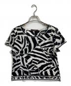 LEONARDレオナール）の古着「半袖カットソー」｜ホワイト×ブラック