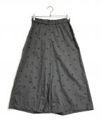 mizuiro-indミズイロインド）の古着「ドットフロッキープリントイージーパンツ」｜グレー