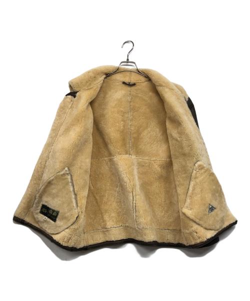 ECHT LAMMFELL（イーシーエイチティー）ECHT LAMMFELL (イーシーエイチティー) ムートンジャケット アイボリー×ブラウン サイズ:不明の古着・服飾アイテム