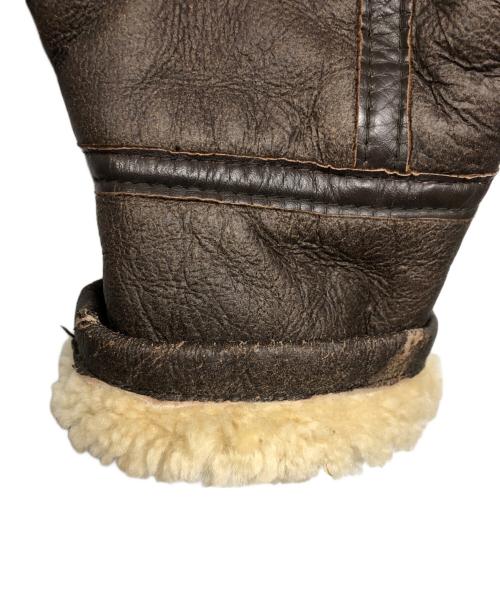 ECHT LAMMFELL（イーシーエイチティー）ECHT LAMMFELL (イーシーエイチティー) ムートンジャケット アイボリー×ブラウン サイズ:不明の古着・服飾アイテム