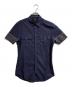 GUCCI（グッチ）の古着「ダブルポケット半袖シャツ」｜ネイビー