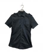 GUCCIグッチ）の古着「ウエスタンシャツ」｜ネイビー