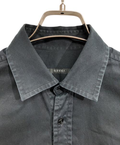 GUCCI（グッチ）GUCCI (グッチ) ウエスタンシャツ ネイビー サイズ:38/15の古着・服飾アイテム