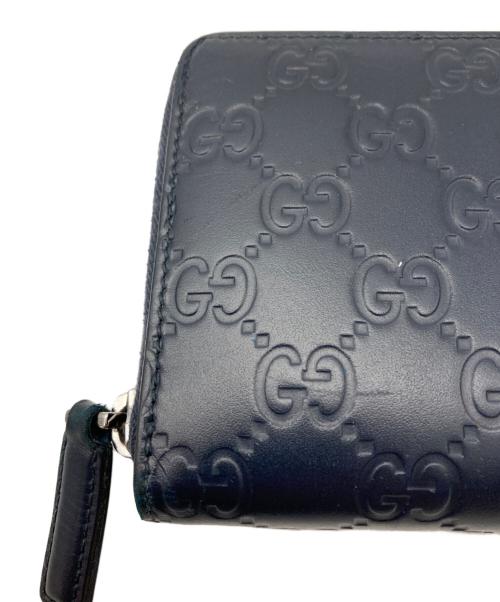 GUCCI（グッチ）GUCCI (グッチ) 長財布 ネイビーの古着・服飾アイテム