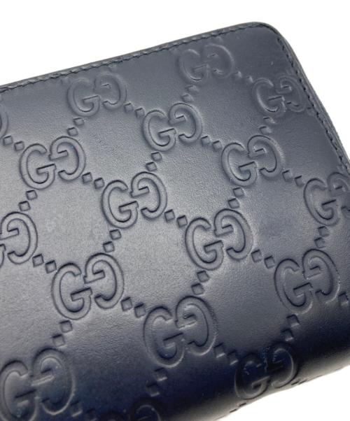 GUCCI（グッチ）GUCCI (グッチ) 長財布 ネイビーの古着・服飾アイテム