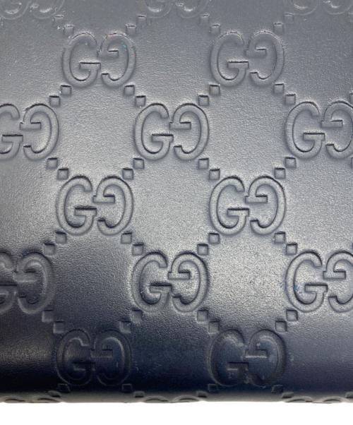GUCCI（グッチ）GUCCI (グッチ) 長財布 ネイビーの古着・服飾アイテム