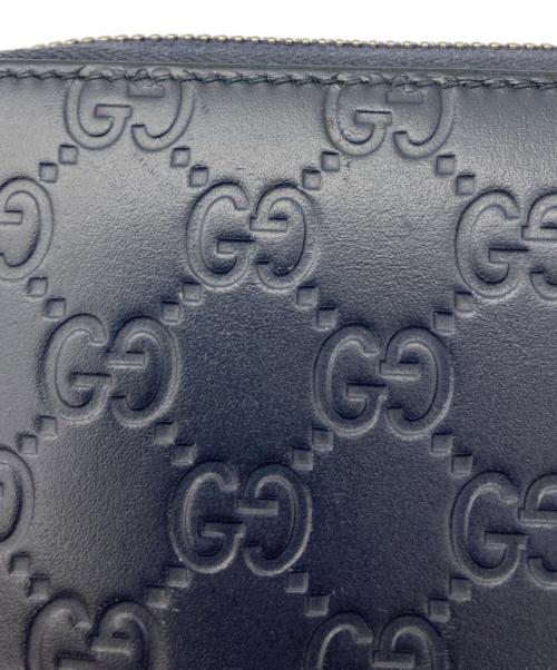 GUCCI（グッチ）GUCCI (グッチ) 長財布 ネイビーの古着・服飾アイテム