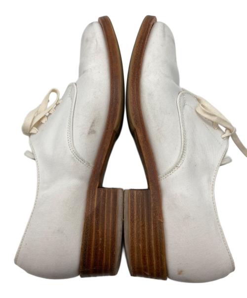 SANDERS（サンダース）SANDERS (サンダース) キャンバスドレスシューズ ホワイト サイズ:UK5Eの古着・服飾アイテム