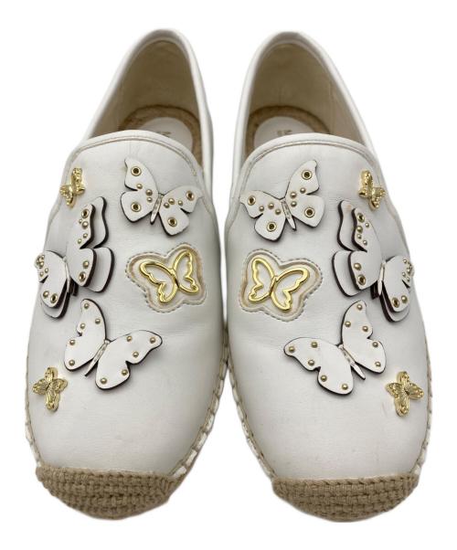 MICHAEL KORS（マイケル・コース）MICHAEL KORS (マイケルコース) バタフライモチーフエスパドリーユ ホワイト サイズ:6.5の古着・服飾アイテム