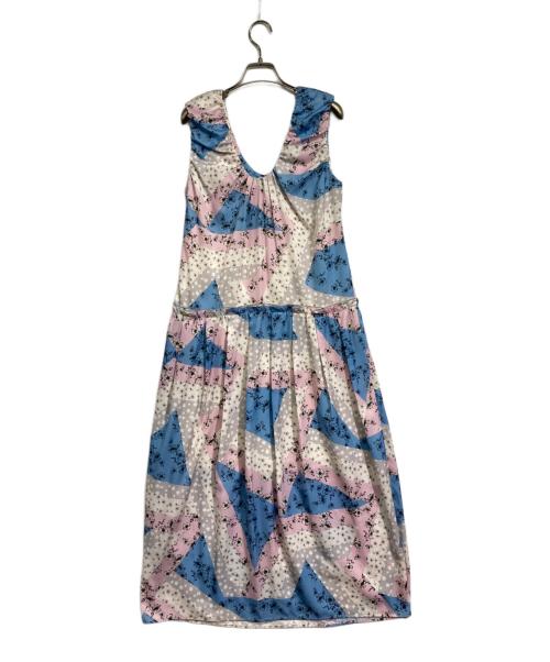 COEL（コエル）COEL (コエル) フラワーパッチワークプリントワンピース ピンク×ブルー サイズ:36の古着・服飾アイテム