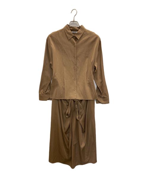 Whim Gazette（ウィムガゼット）Whim Gazette (ウィムガゼット) 長袖ワンピース ベージュ サイズ:SIZE Freeの古着・服飾アイテム