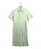 LE CIEL BLEUルシェルブルー）の古着「Pleated Shirt Dress」｜黄緑