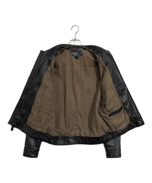 POLO RALPH LAUREN（ポロ・ラルフローレン）POLO RALPH LAUREN (ポロ・ラルフローレン) ラムレザースイングトップジャケット ブラック サイズ:Sの古着・服飾アイテム