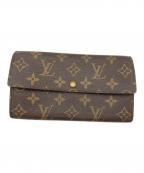 LOUIS VUITTONルイ ヴィトン）の古着「フラップウォレット」｜ブラウン