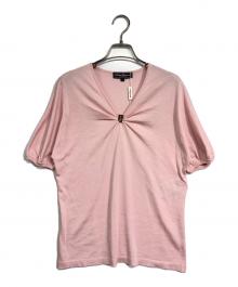 Salvatore Ferragamo（サルヴァトーレ フェラガモ）の古着「フロントデザインニット」｜ピンク