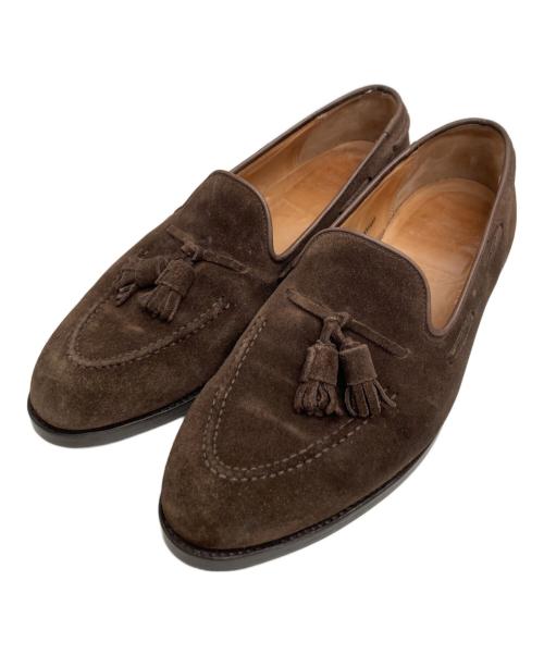 Crockett & Jones（クロケット＆ジョーンズ）Crockett & Jones (クロケット＆ジョーンズ) スウェードタッセルローファー ブラウン サイズ:91/2 Eの古着・服飾アイテム
