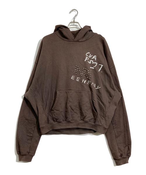 RRR123（リヴィントンロイレビス）RRR123 (アールアールアールワンツースリー) Inri CVA パーカー ブラウン サイズ:Mの古着・服飾アイテム