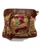 Salvatore Ferragamoサルヴァトーレ フェラガモ）の古着「ボタニカル柄2WAYバッグ」｜レッド