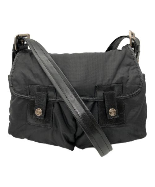 CELINE（セリーヌ）CELINE (セリーヌ) ナイロンショルダーバッグ ブラックの古着・服飾アイテム
