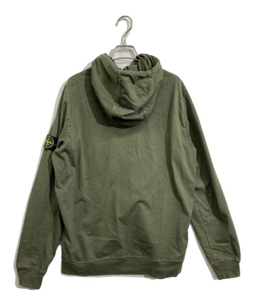 STONE ISLAND（ストーンアイランド）STONE ISLAND (ストーンアイランド) Zip-Up Cotton Hoodie グリーン サイズ:Lの古着・服飾アイテム