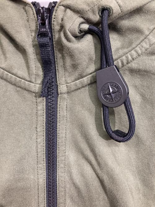 STONE ISLAND（ストーンアイランド）STONE ISLAND (ストーンアイランド) Zip-Up Cotton Hoodie グリーン サイズ:Lの古着・服飾アイテム