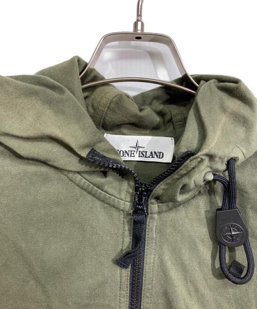 STONE ISLAND（ストーンアイランド）STONE ISLAND (ストーンアイランド) Zip-Up Cotton Hoodie グリーン サイズ:Lの古着・服飾アイテム