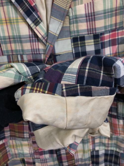 POLO RALPH LAUREN（ポロ・ラルフローレン）POLO RALPH LAUREN (ポロ・ラルフローレン) パッチワークテーラードジャケット マルチカラー サイズ:44Rの古着・服飾アイテム
