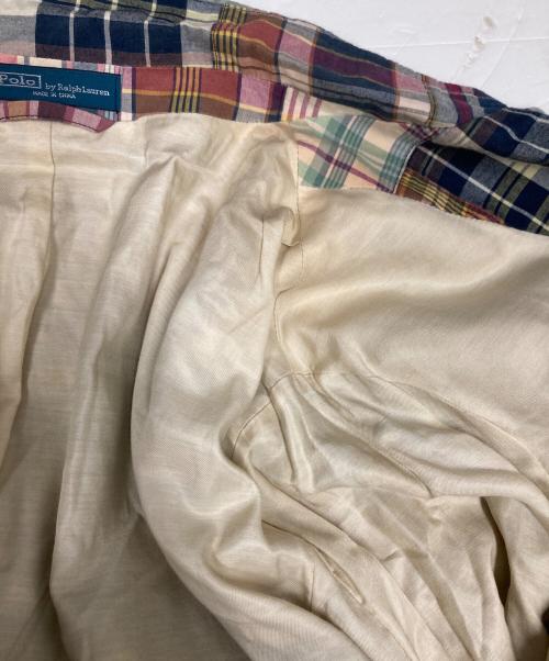 POLO RALPH LAUREN（ポロ・ラルフローレン）POLO RALPH LAUREN (ポロ・ラルフローレン) パッチワークテーラードジャケット マルチカラー サイズ:44Rの古着・服飾アイテム