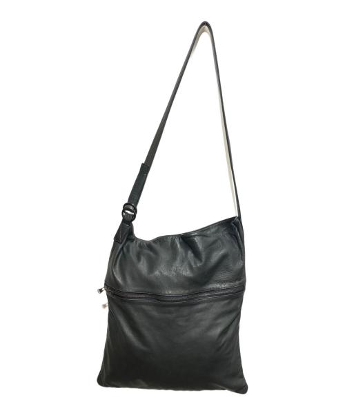 ISAMU KATAYAMA BACKLASH（イサムカタヤマ・バックラッシュ）ISAMU KATAYAMA BACKLASH (イサムカタヤマ・バックラッシュ) レザーショルダーバッグ ブラックの古着・服飾アイテム
