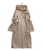 NyXU×GEMINItaleニュクス×ジェミニテール）の古着「カットワークデザインフーディワンピース」｜ピンクベージュ