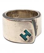 HERMESエルメス）の古着「Hロゴキャンディリング」｜シルバー