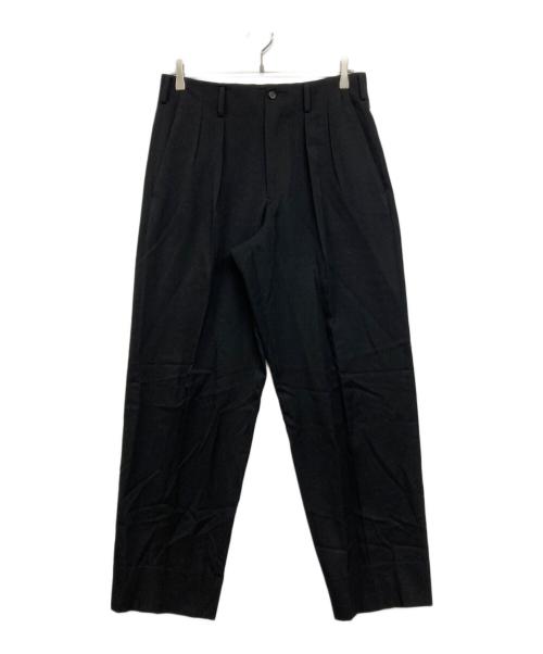 YOHJI YAMAMOTO（ヨウジヤマモト）YOHJI YAMAMOTO (ヨウジヤマモト) 2タックウールパンツ ブラック サイズ:3の古着・服飾アイテム