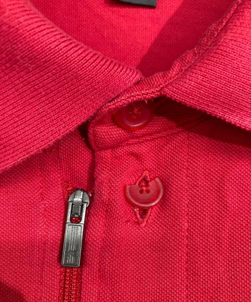 Y-3（ワイスリー）Y-3 (ワイスリー) ジップポロシャツ レッド サイズ:Mの古着・服飾アイテム