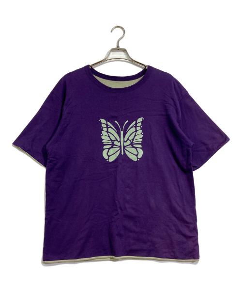 Needles（ニードルズ）Needles (ニードルズ) S/S Reversible Tee - Cotton Jersey パープル×グレー サイズ:XLの古着・服飾アイテム
