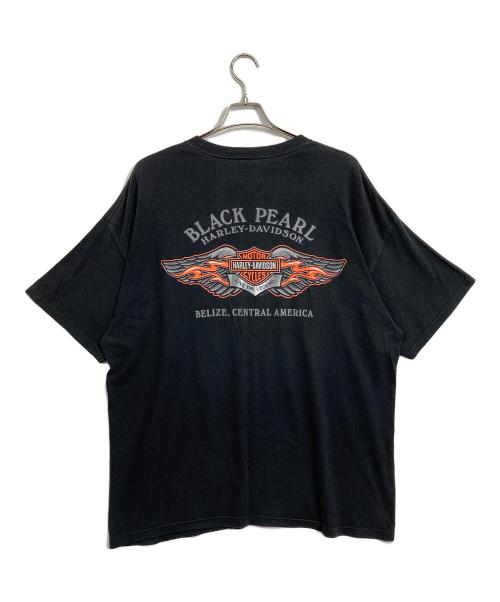 HARLEY-DAVIDSON（ハーレーダビッドソン）HARLEY-DAVIDSON (ハーレーダビッドソン) プリントTシャツ ブラック サイズ:サイズタグ欠損のため不明の古着・服飾アイテム