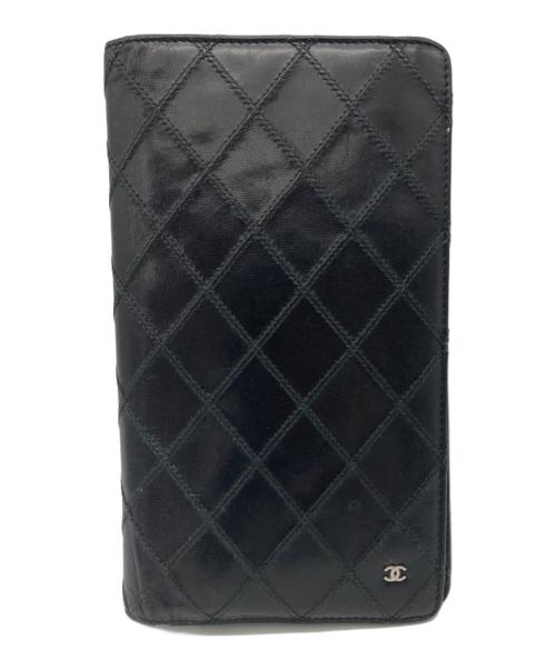 CHANEL（シャネル）CHANEL (シャネル) キルティングステッチココマークウォレット ブラックの古着・服飾アイテム