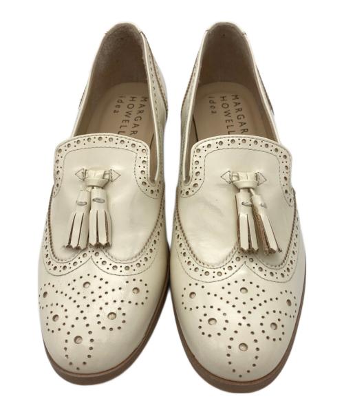 MARGARET HOWELL idea（マーガレット ハウエル アイディア）MARGARET HOWELL idea (マーガレット ハウエル アイディア) メダリオンタッセルシューズ アイボリー サイズ:22.5の古着・服飾アイテム